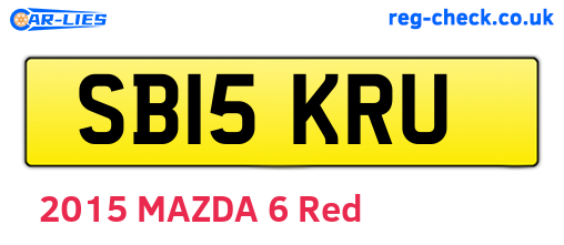 SB15KRU are the vehicle registration plates.