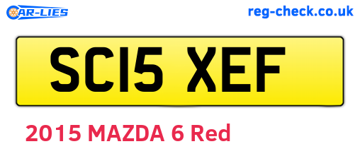 SC15XEF are the vehicle registration plates.