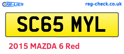 SC65MYL are the vehicle registration plates.