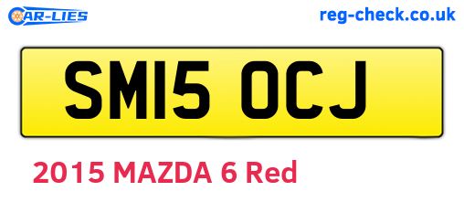 SM15OCJ are the vehicle registration plates.
