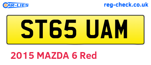 ST65UAM are the vehicle registration plates.