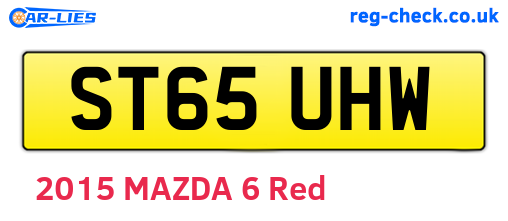 ST65UHW are the vehicle registration plates.