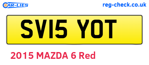 SV15YOT are the vehicle registration plates.