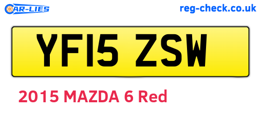 YF15ZSW are the vehicle registration plates.