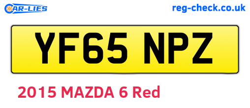 YF65NPZ are the vehicle registration plates.