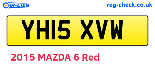 YH15XVW are the vehicle registration plates.