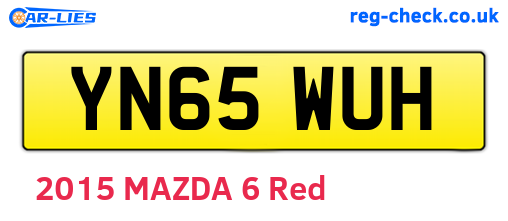 YN65WUH are the vehicle registration plates.