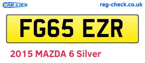 FG65EZR are the vehicle registration plates.