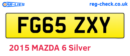 FG65ZXY are the vehicle registration plates.