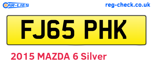 FJ65PHK are the vehicle registration plates.