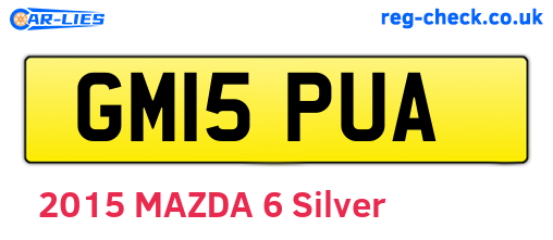 GM15PUA are the vehicle registration plates.