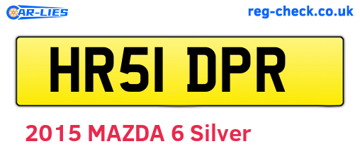 HR51DPR are the vehicle registration plates.