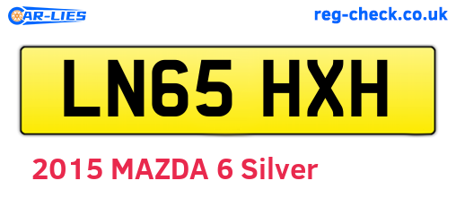 LN65HXH are the vehicle registration plates.