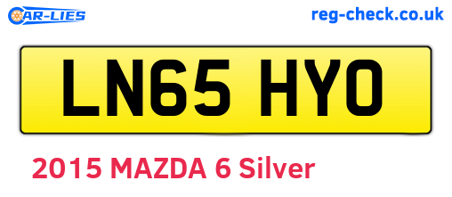 LN65HYO are the vehicle registration plates.