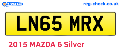 LN65MRX are the vehicle registration plates.