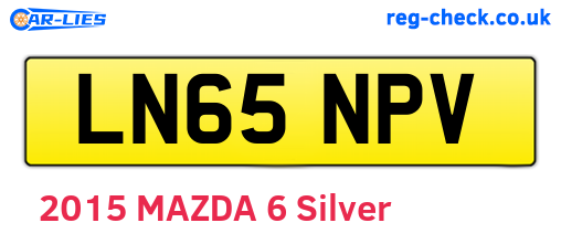 LN65NPV are the vehicle registration plates.