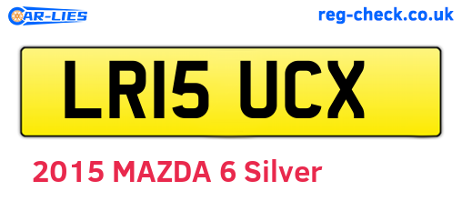 LR15UCX are the vehicle registration plates.