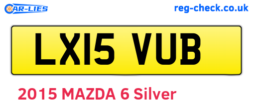 LX15VUB are the vehicle registration plates.