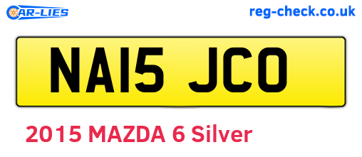 NA15JCO are the vehicle registration plates.