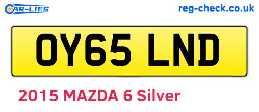 OY65LND are the vehicle registration plates.