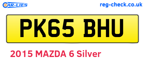 PK65BHU are the vehicle registration plates.