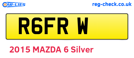 R6FRW are the vehicle registration plates.