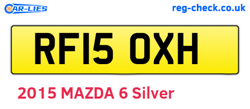 RF15OXH are the vehicle registration plates.