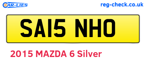 SA15NHO are the vehicle registration plates.