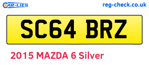 SC64BRZ are the vehicle registration plates.