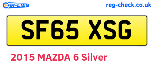 SF65XSG are the vehicle registration plates.