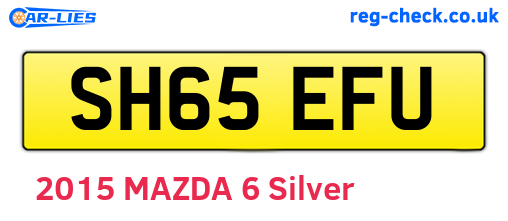 SH65EFU are the vehicle registration plates.