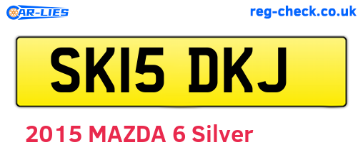 SK15DKJ are the vehicle registration plates.