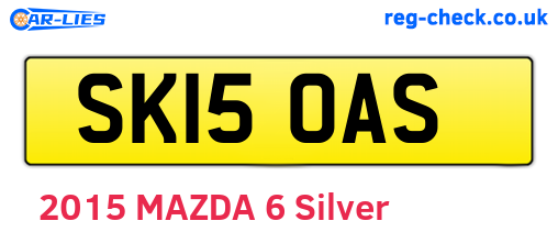 SK15OAS are the vehicle registration plates.