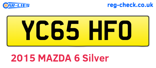 YC65HFO are the vehicle registration plates.