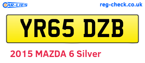 YR65DZB are the vehicle registration plates.