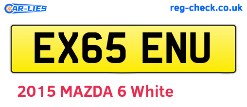 EX65ENU are the vehicle registration plates.