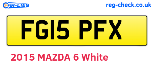 FG15PFX are the vehicle registration plates.