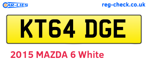 KT64DGE are the vehicle registration plates.