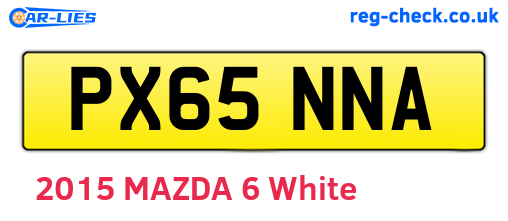 PX65NNA are the vehicle registration plates.