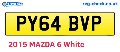 PY64BVP are the vehicle registration plates.