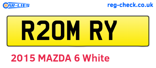 R20MRY are the vehicle registration plates.