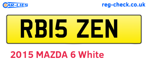 RB15ZEN are the vehicle registration plates.