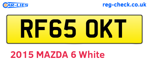 RF65OKT are the vehicle registration plates.