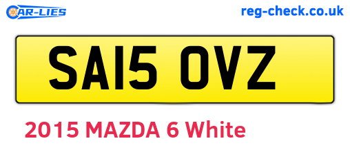 SA15OVZ are the vehicle registration plates.