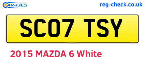 SC07TSY are the vehicle registration plates.