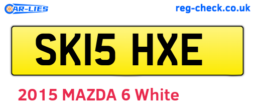 SK15HXE are the vehicle registration plates.