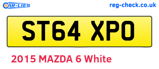 ST64XPO are the vehicle registration plates.