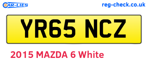YR65NCZ are the vehicle registration plates.