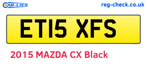ET15XFS are the vehicle registration plates.