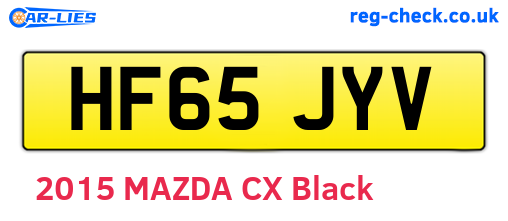 HF65JYV are the vehicle registration plates.